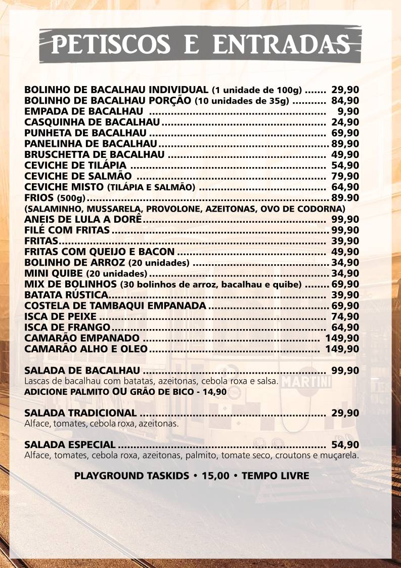Tasca Do Portuga cardápio
