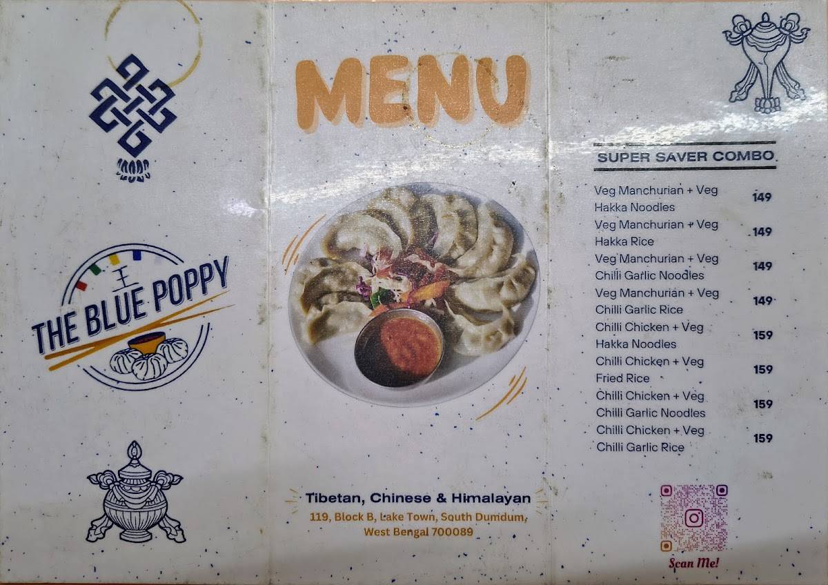 The Blue Poppy menu