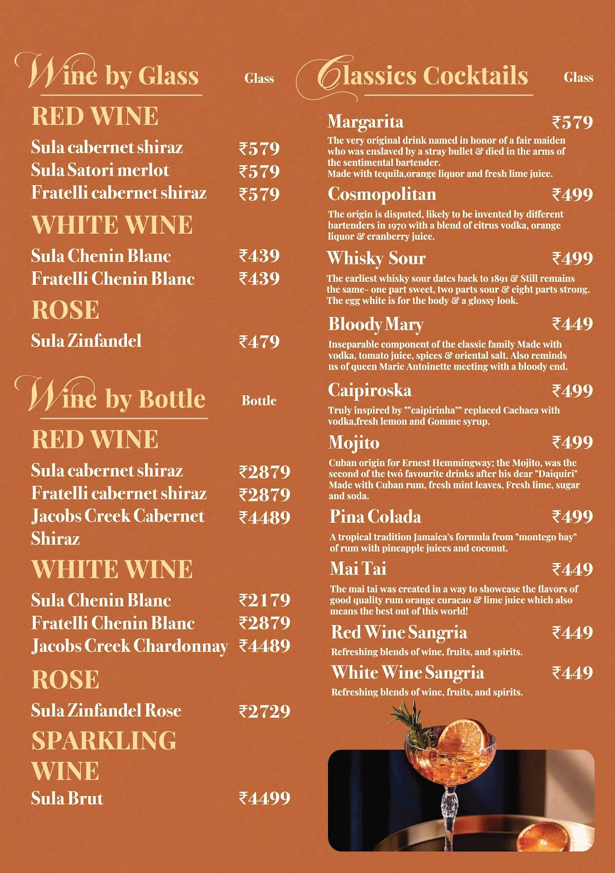 The Food Studio menu