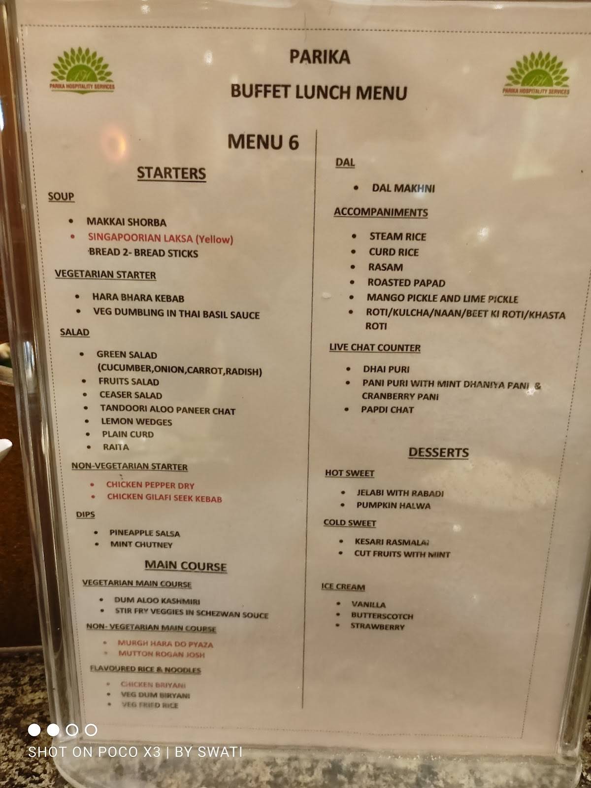 Gourmet Kitchen and Bar menu