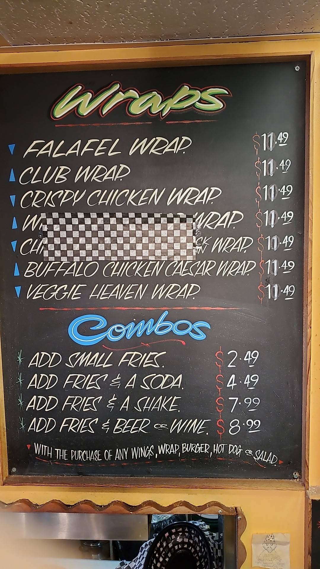 Menu de The Tartan Toque