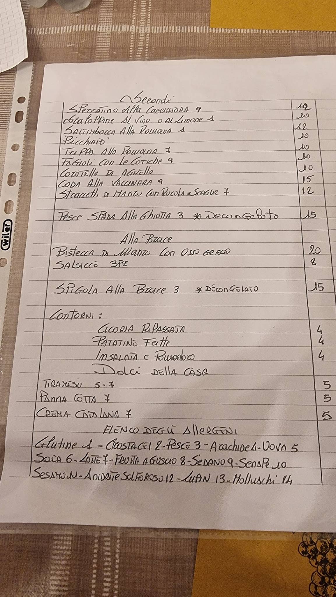 Menu di Trattoria Al Monte