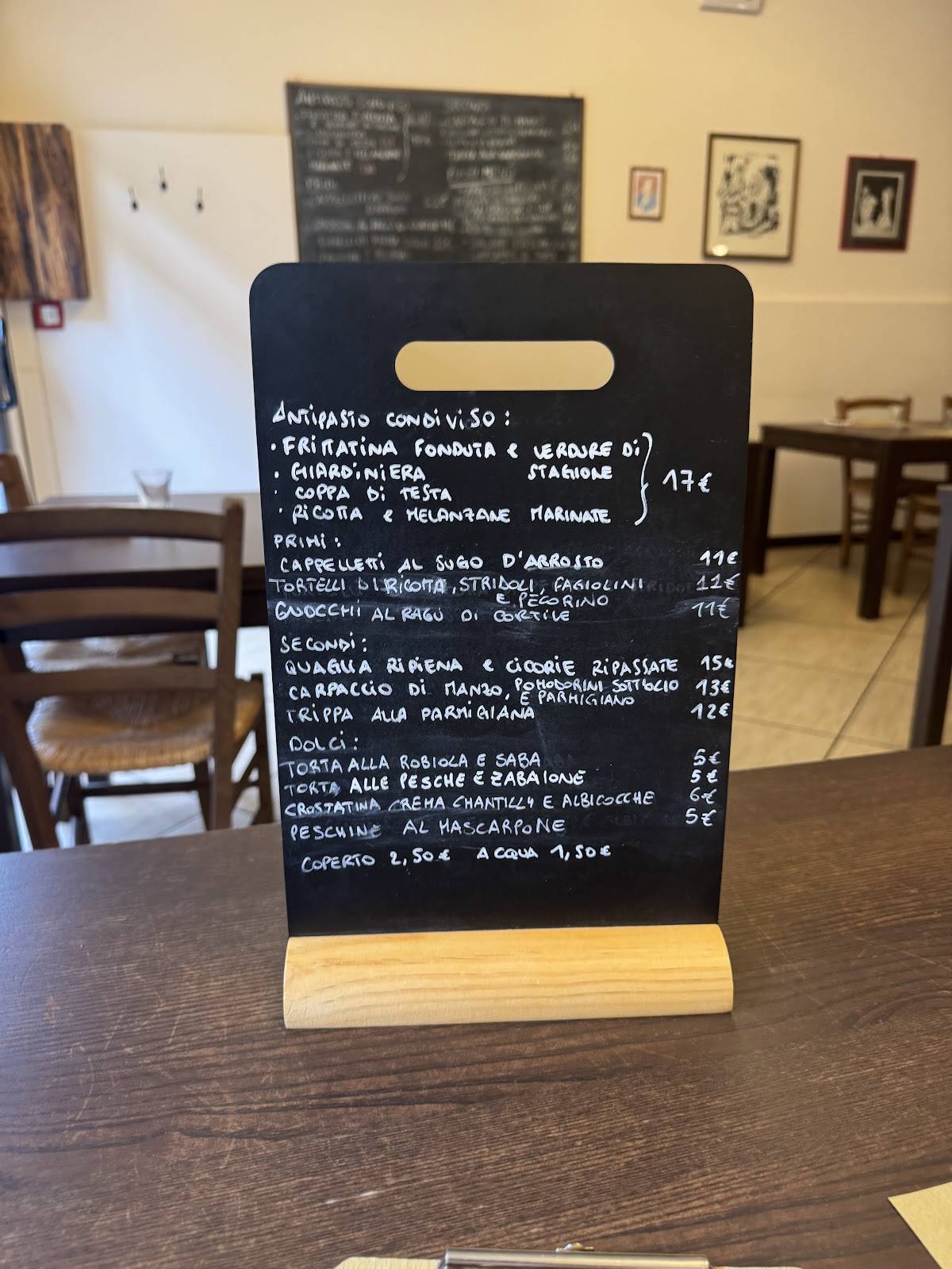 Menu di Trattoria La Rosola 