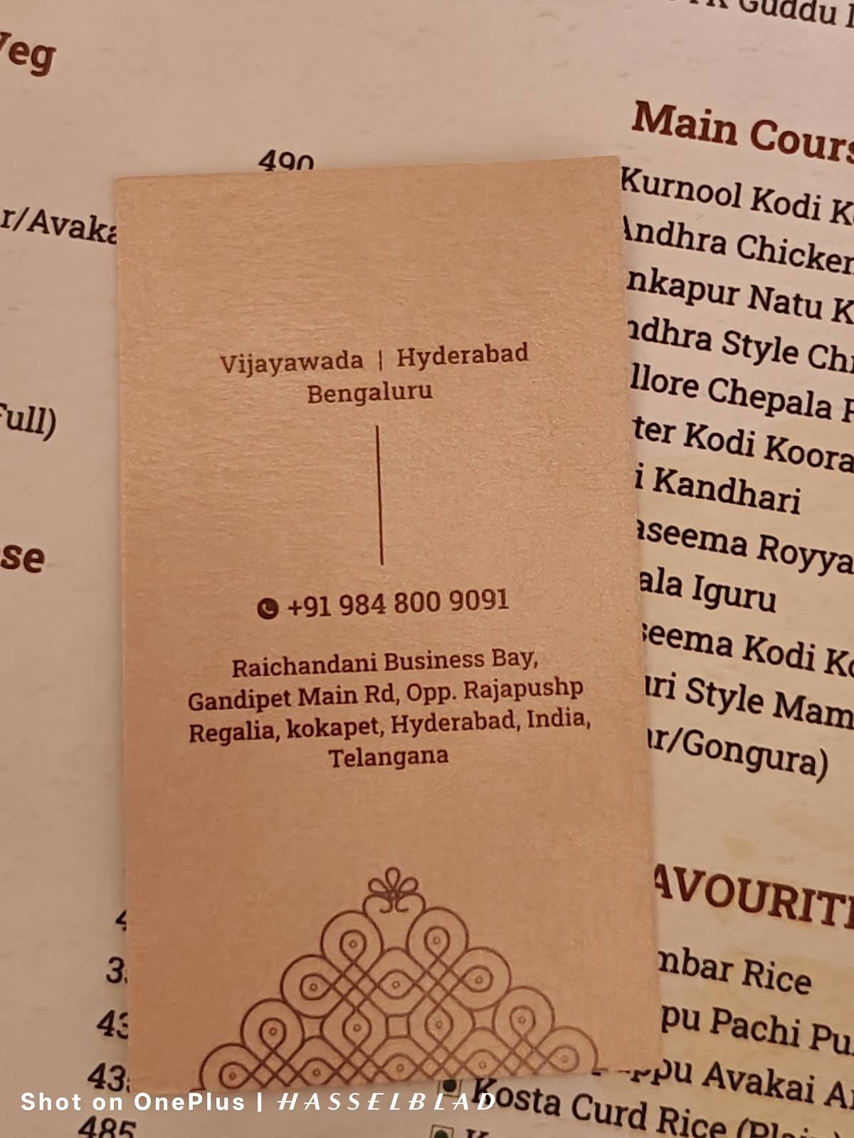 UTK United Telugu Kitchens Kokapet menu