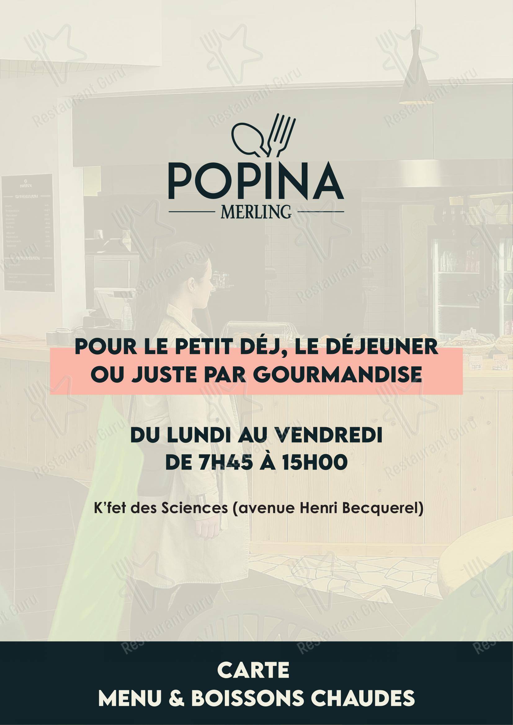 Restaurant Universitaire Vespucci dans La Rochelle - Menu