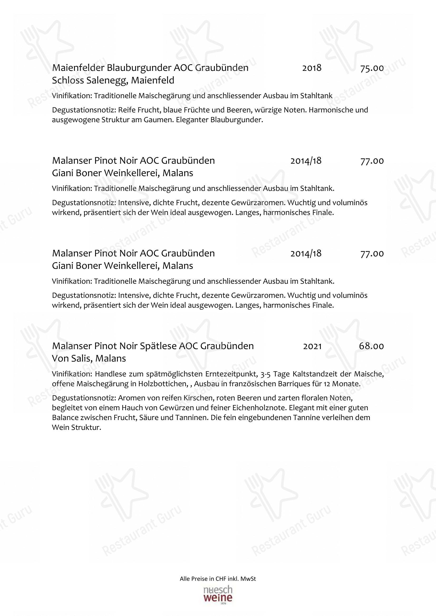 Menu per Restaurant VIVA St. Moritz ristorante