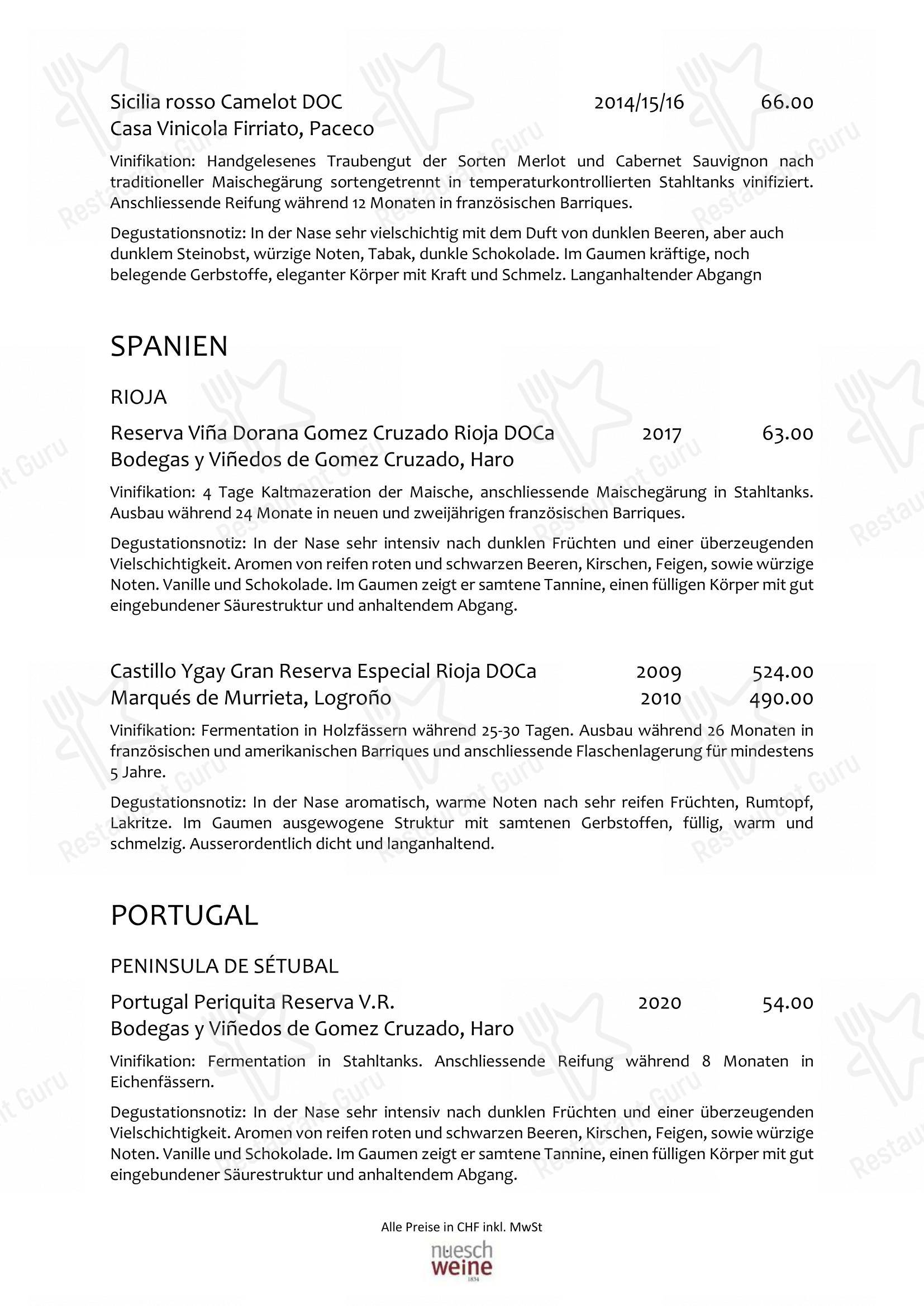 Menu per Restaurant VIVA St. Moritz ristorante