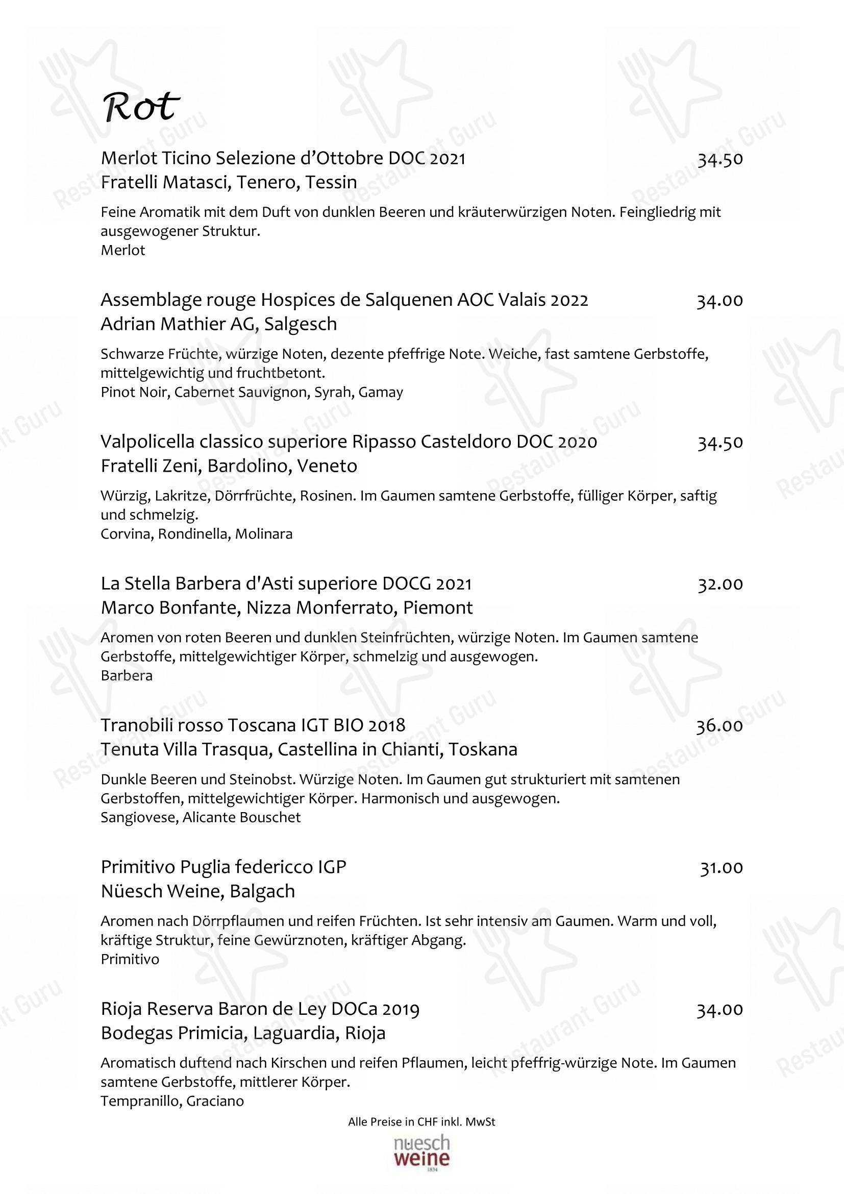 Menu per Restaurant VIVA St. Moritz in San Maurizio