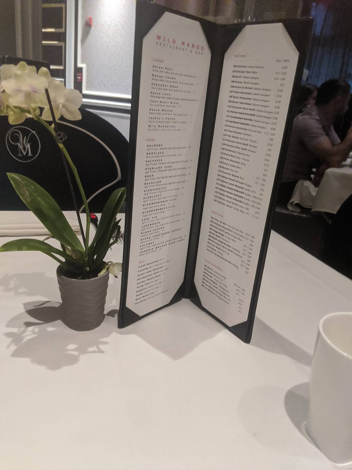 Menu at Wild Mango Restaurant and BarLegacy Village, Lyndhurst