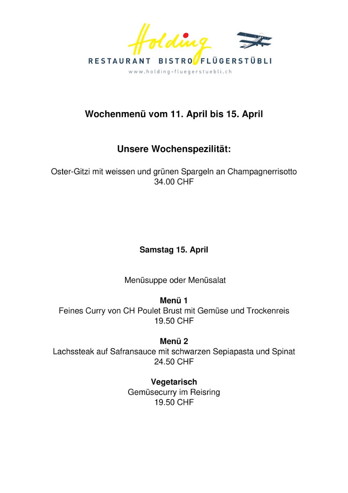 Menu di Wisle Restaurant 