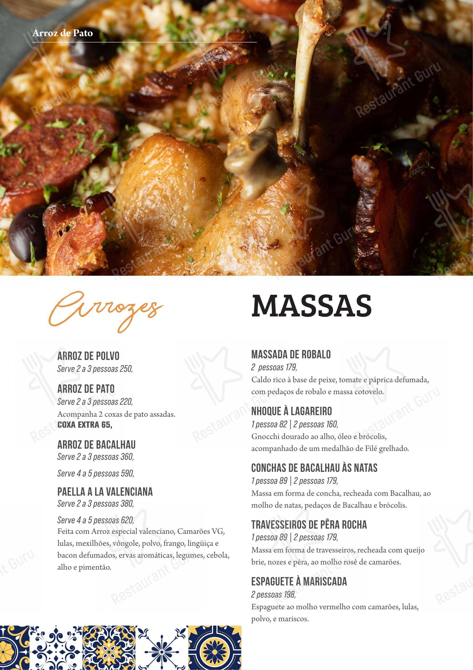 Restaurante Bacalhau, Vinho e Cia - Menu bar