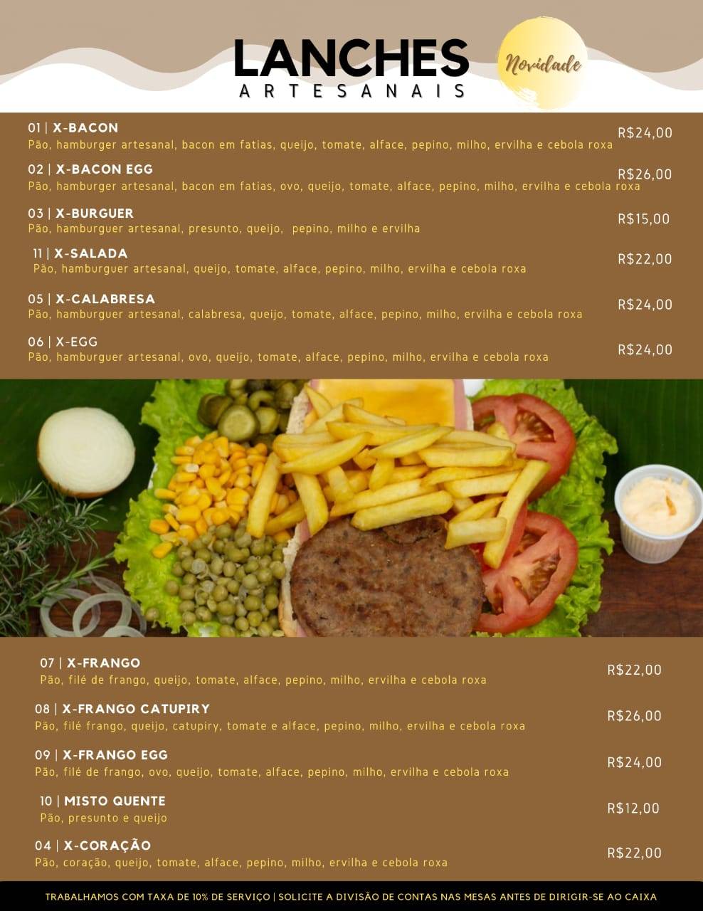 Restaurante Deck 66 cardápio