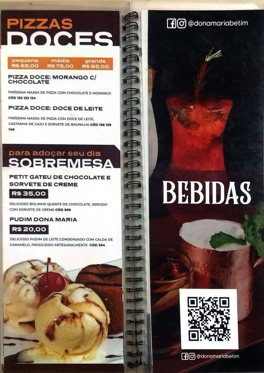 Restaurante Dona Maria cardápio