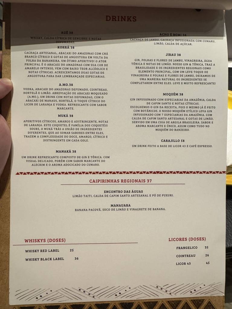 Restaurante Moquém do Banzeiro cardápio