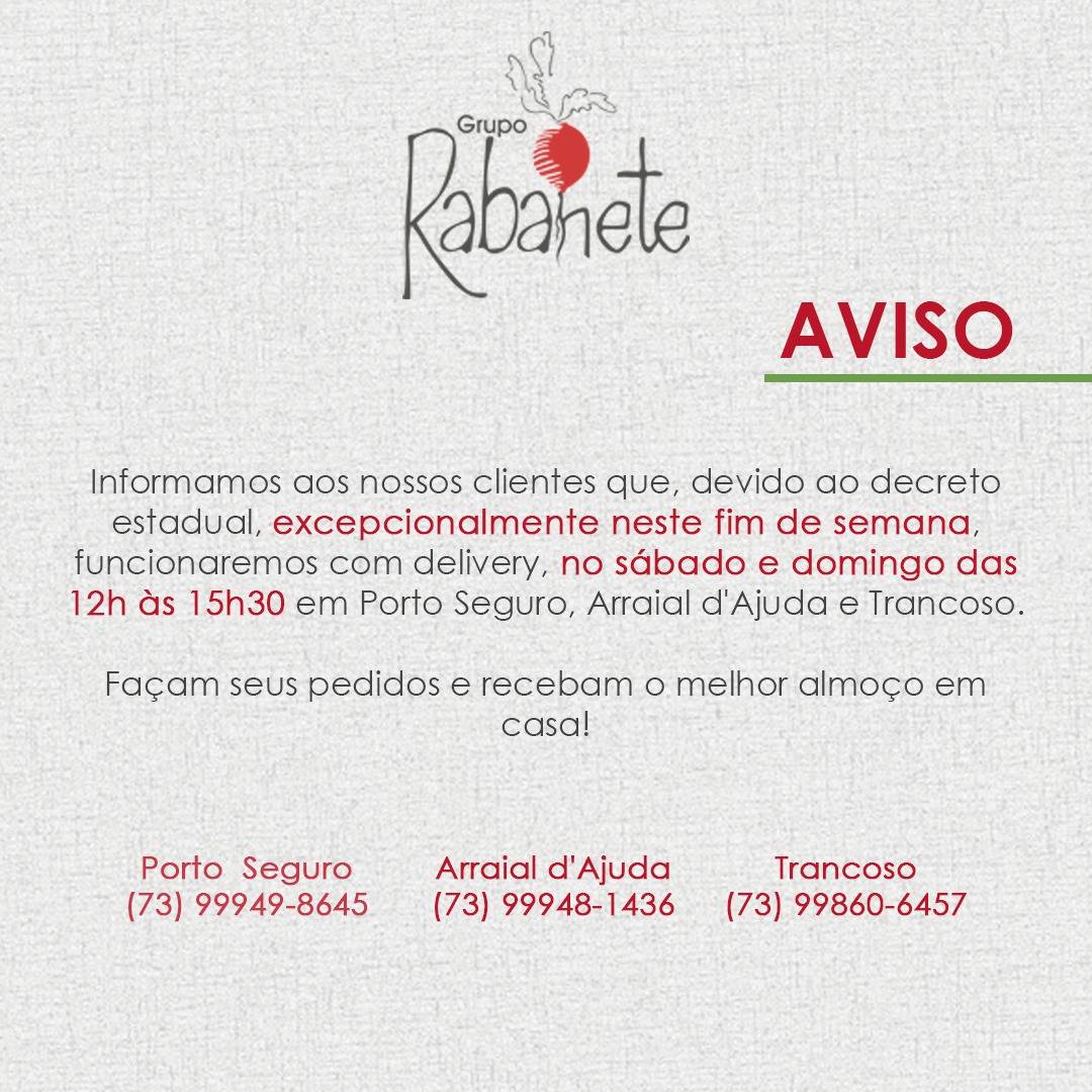 Restaurante Casa Rabanete Trancoso cardápio