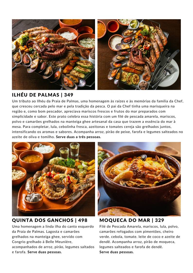 Restaurante Raizes cardápio