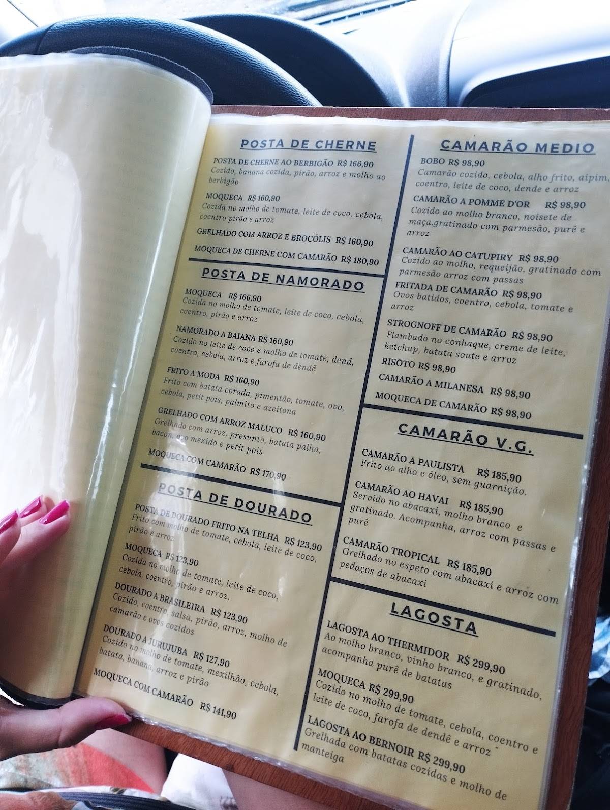 Restaurante Siri de Niterói cardápio