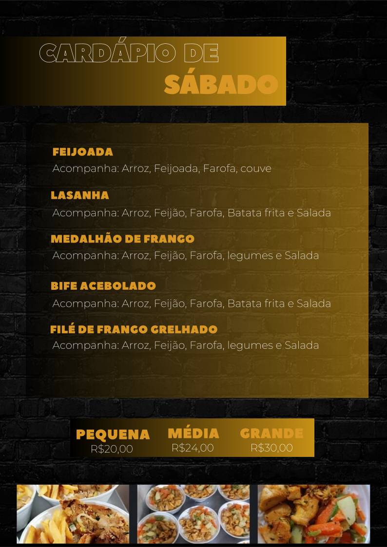 Restaurante Sol - Loja 2 cardápio