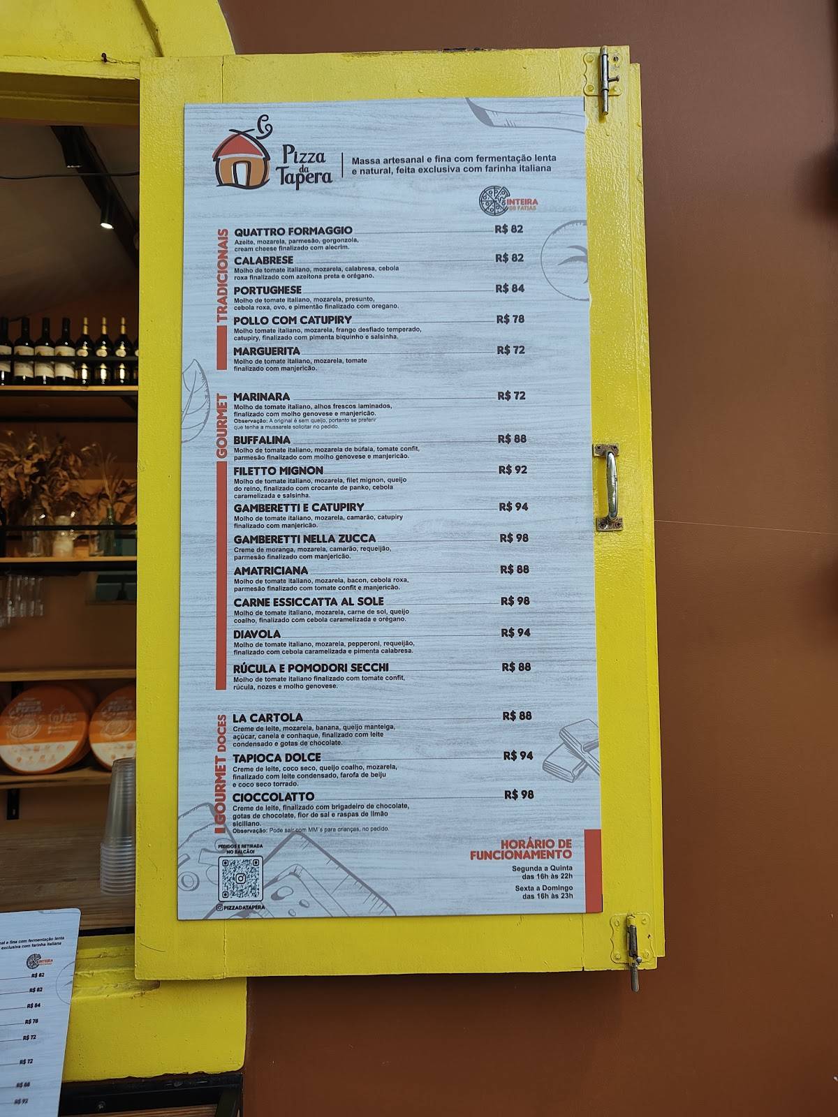 Restaurante Tapera do Sabor cardápio