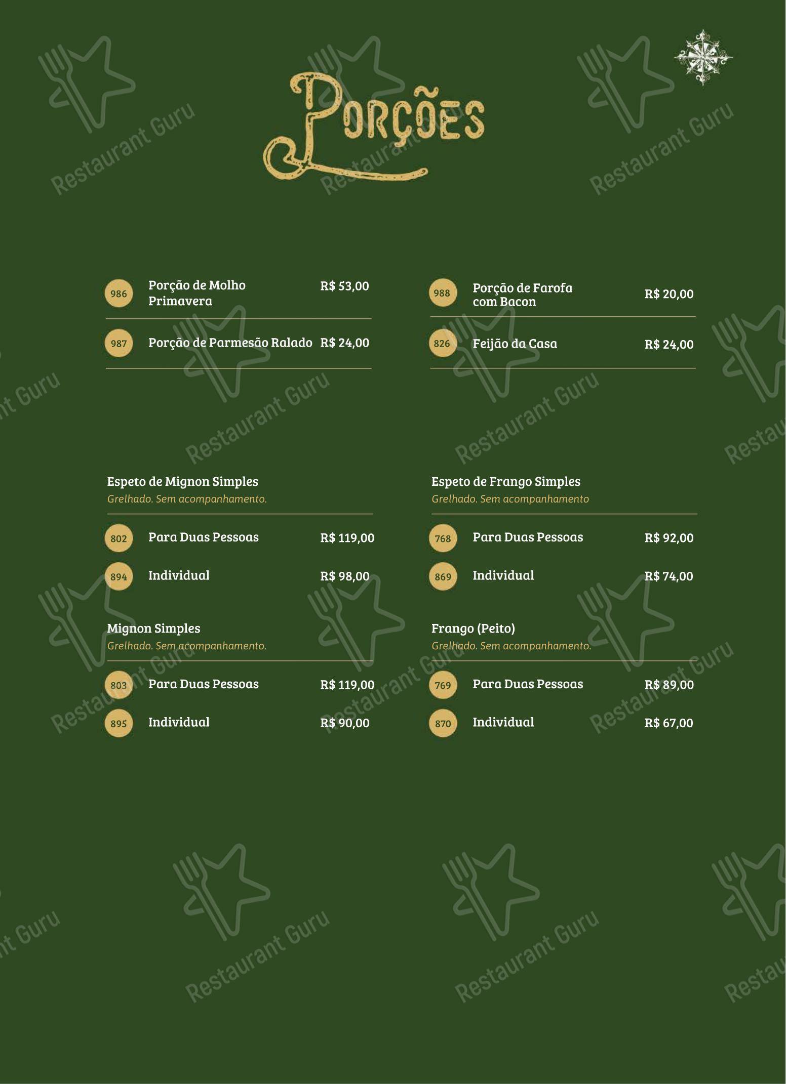 Restaurante Tortuga em Curitiba - Menu bar