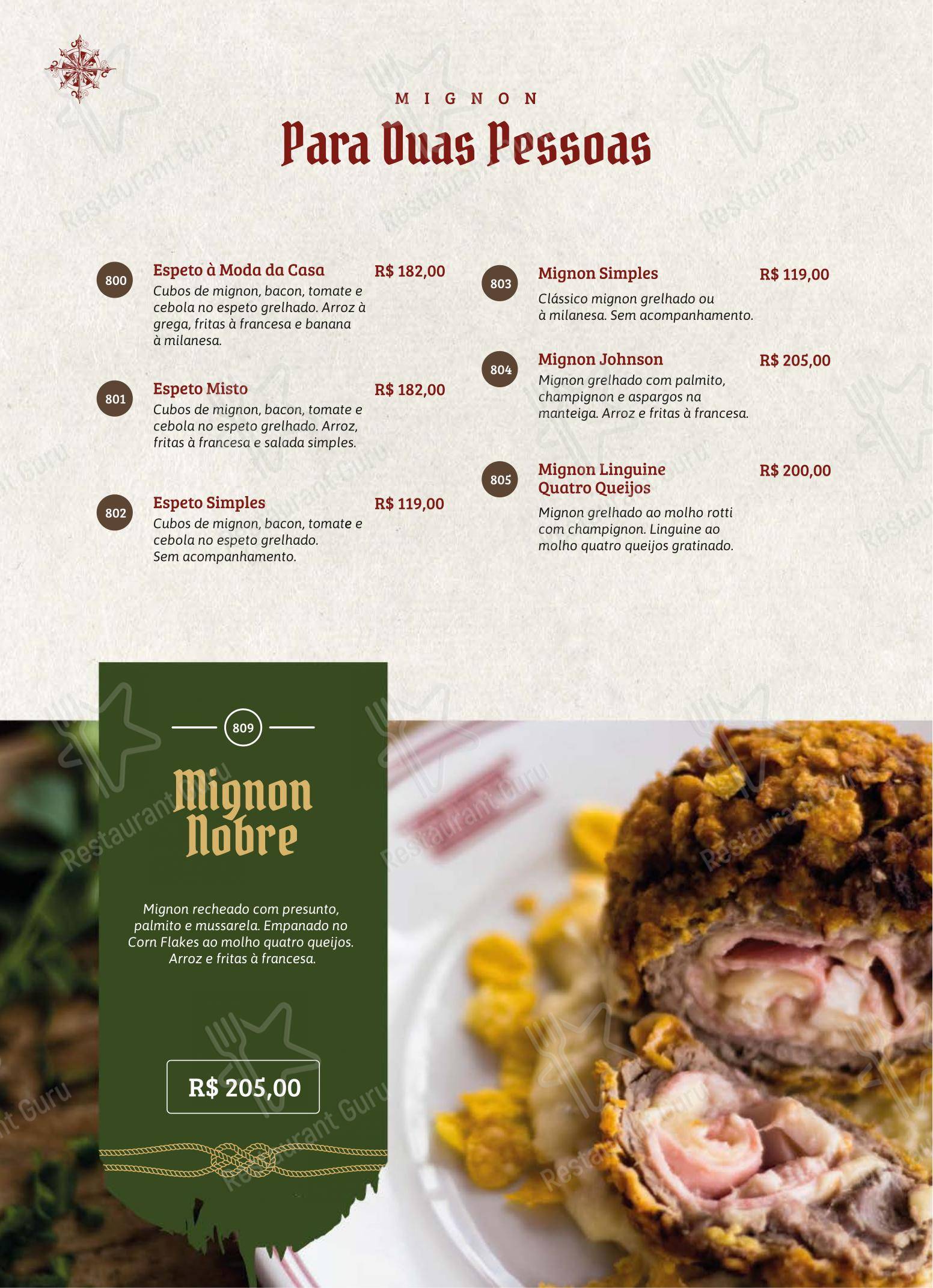 Restaurante Tortuga - Menu bar