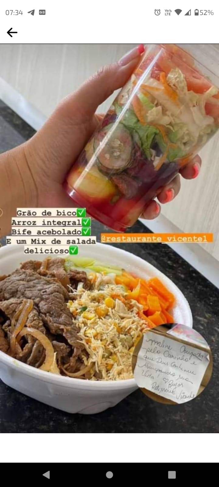 Restaurante Vicente cardápio
