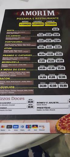 Restaurante e Pizzaria Amorim cardápio