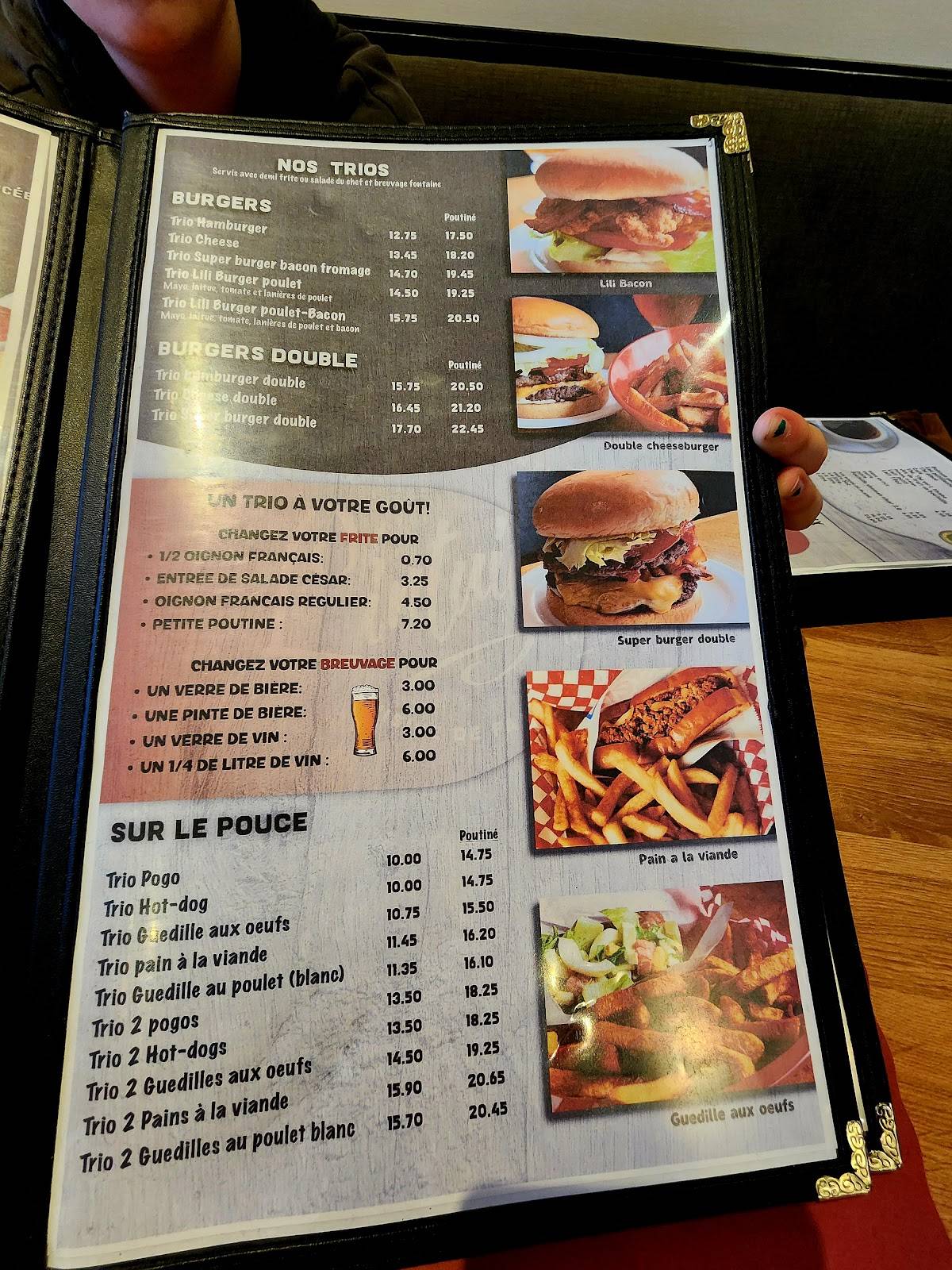 Menu de Resto L'intuition