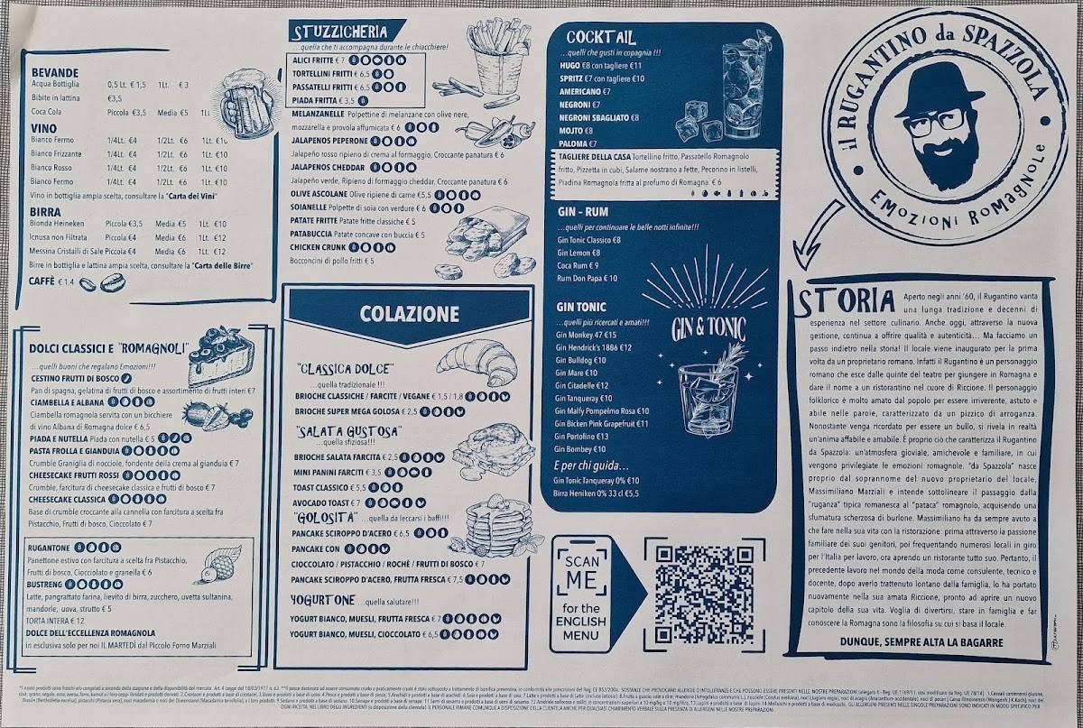 Menu di Rugantino Bar Ristorante 
