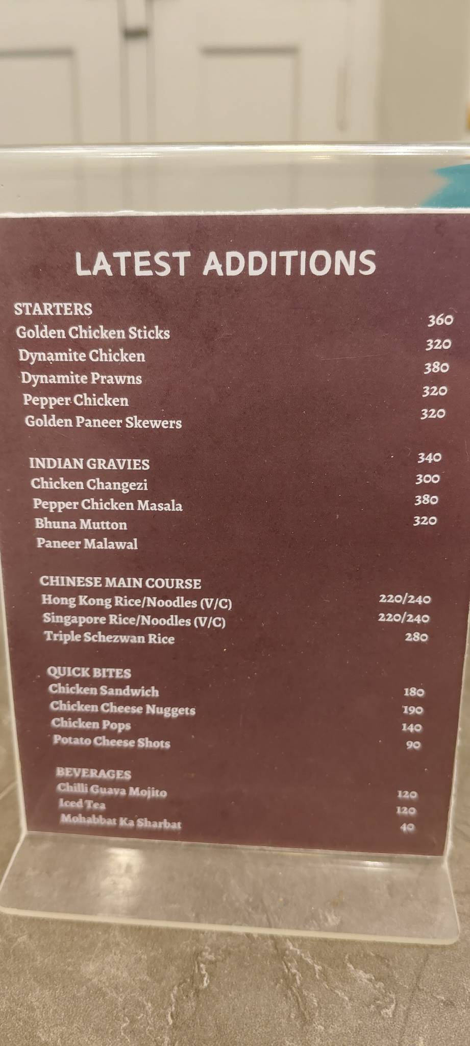 Rikabi Restaurant menu