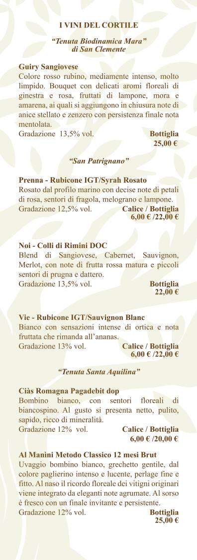 Menu di Il Cortile In Centro Pizza Gourmet 