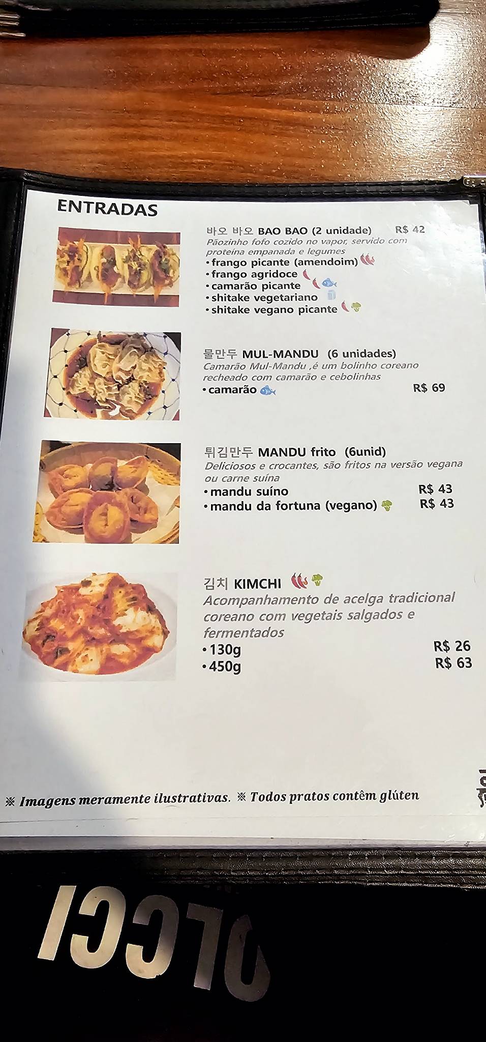 RYU restaurante cardápio