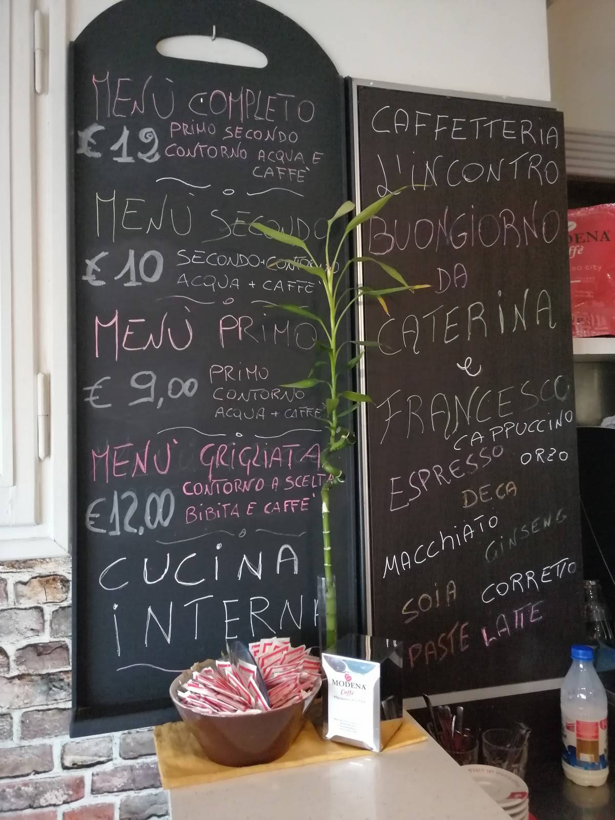 Menu di Ristobar Caffetteria L'incontro 