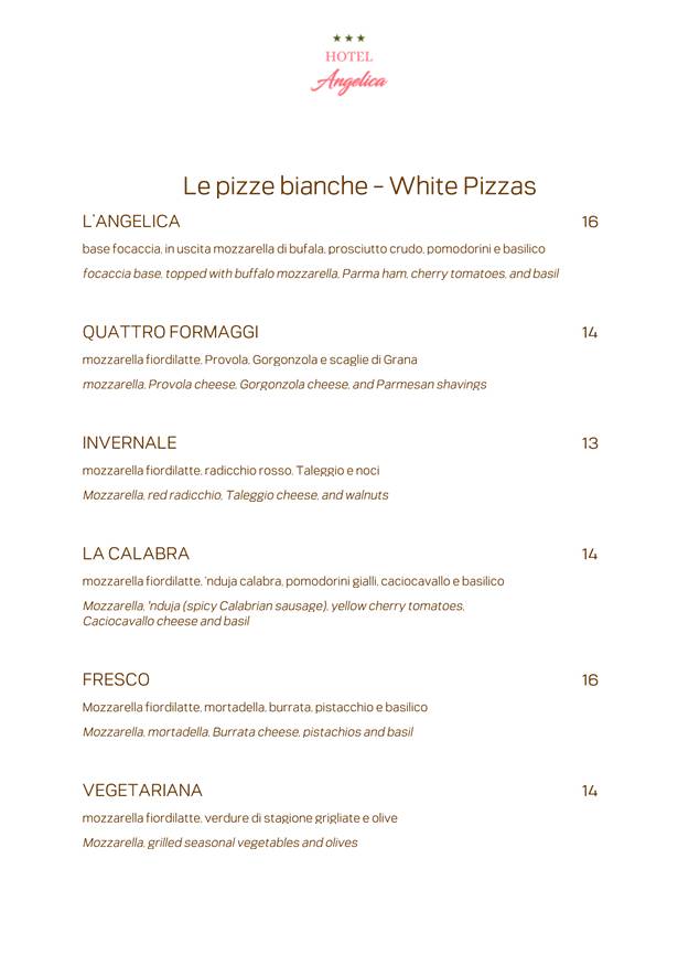 Menu di Ristorante Angelica 