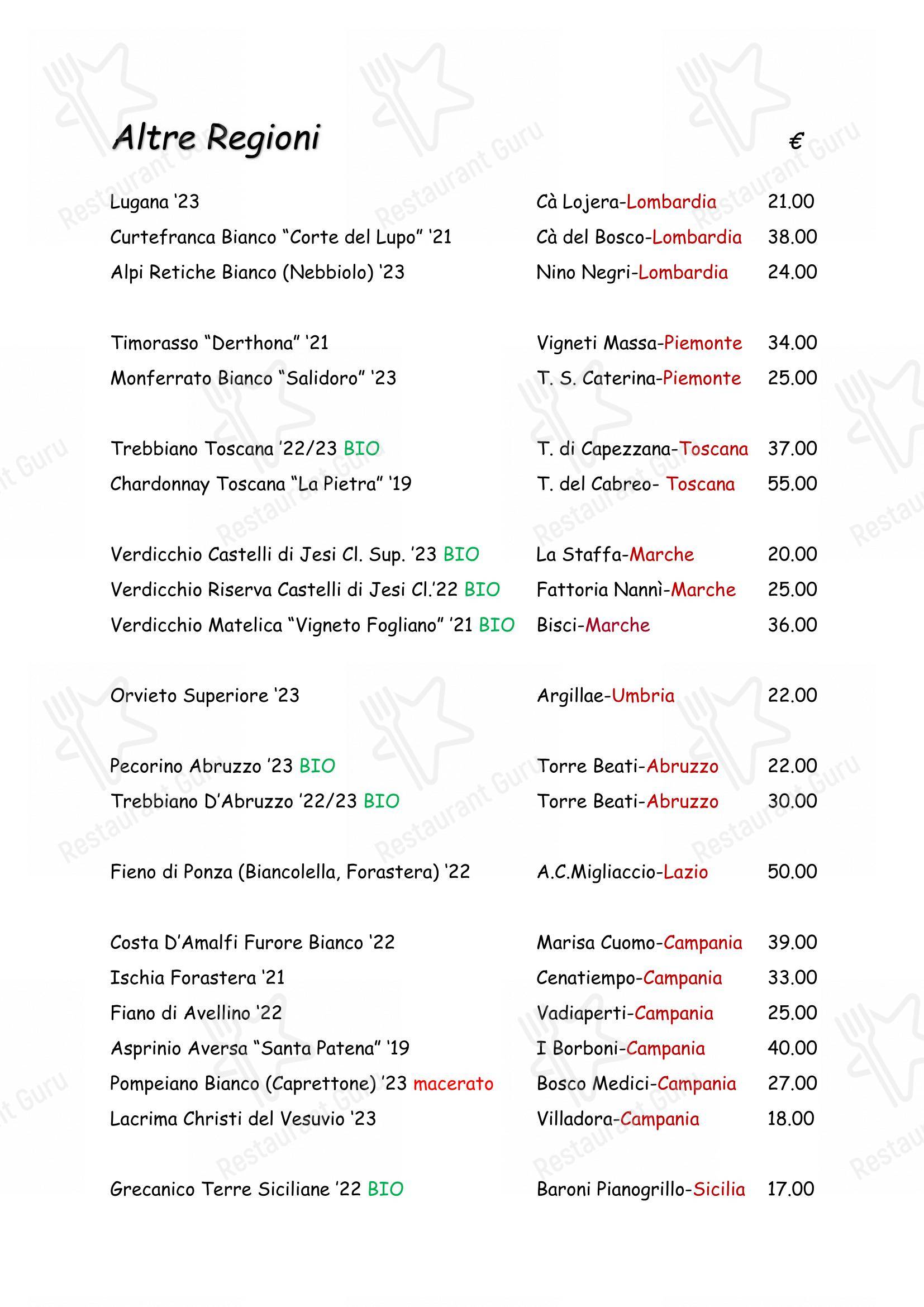 Menu di Ristorante Antica Trattoria al Bosco - 菜单