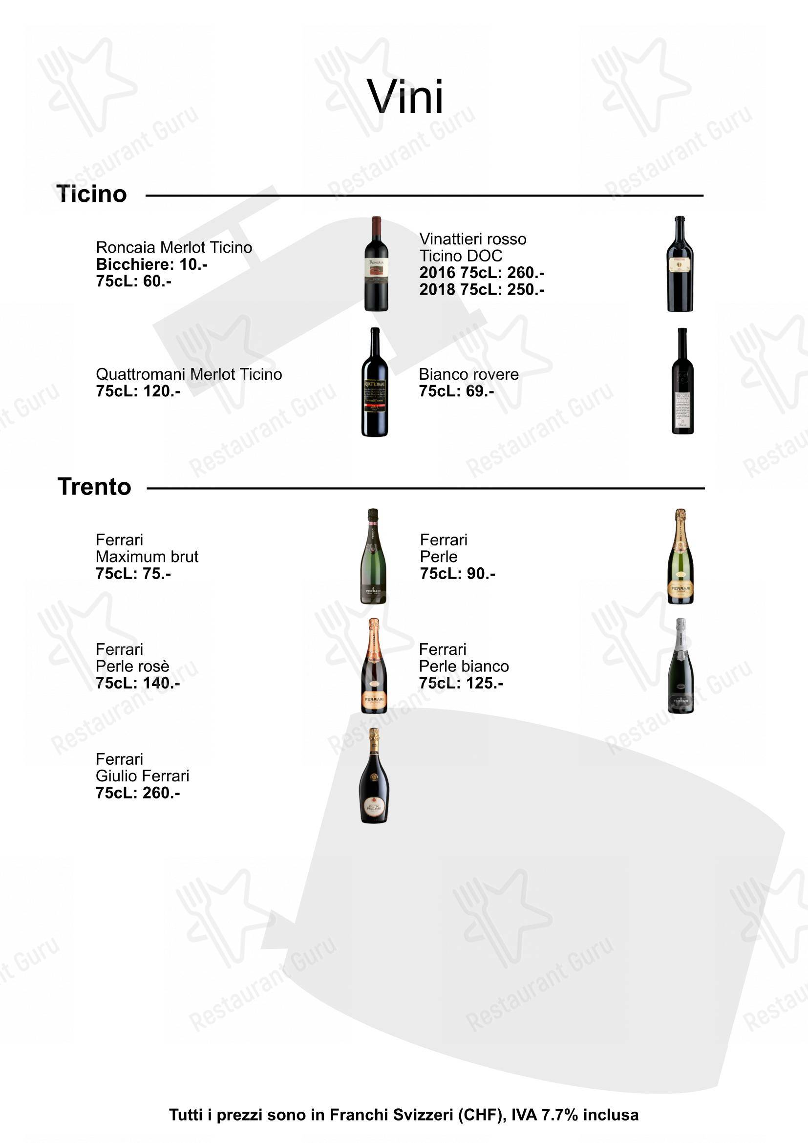 Menu bar per Ristorante Bar Class pub & bar