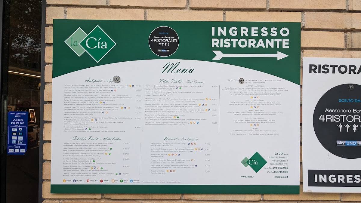 Menu di Ristorante La Cia 
