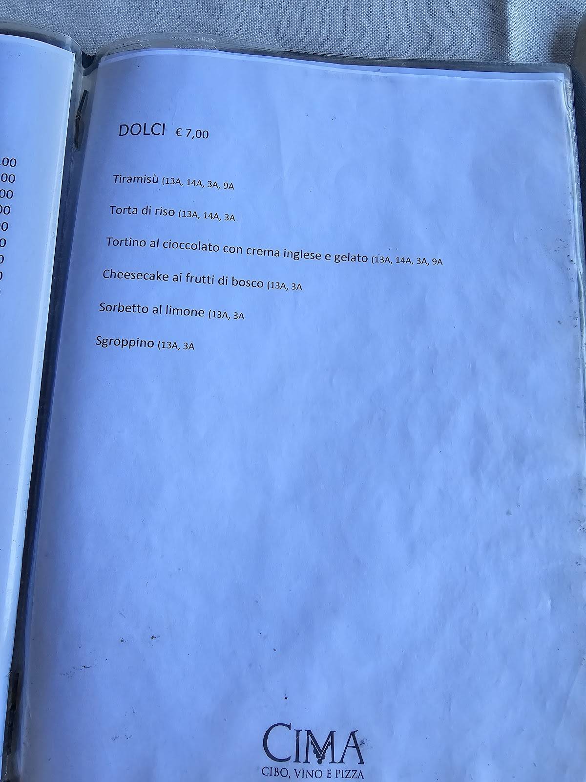 Menu di Cima 