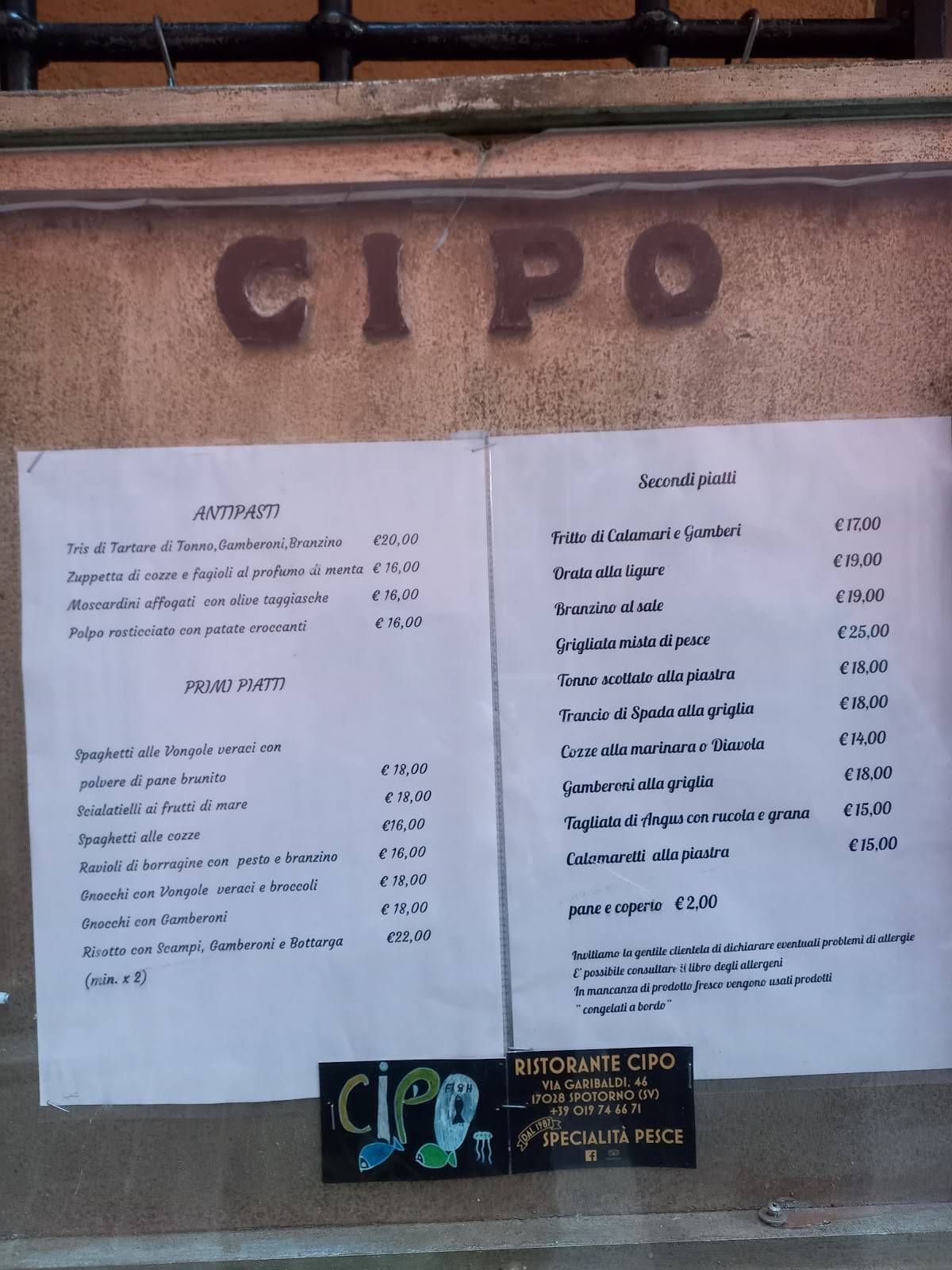 Menu di CIPO 