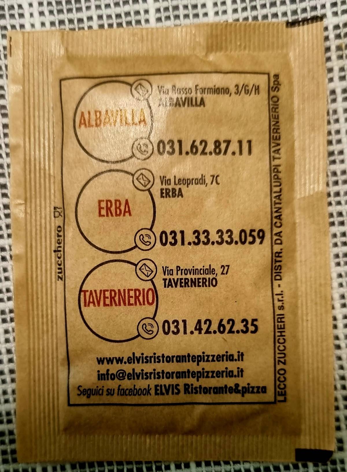 Menu di Ristorante Elvis Di Tavernerio 