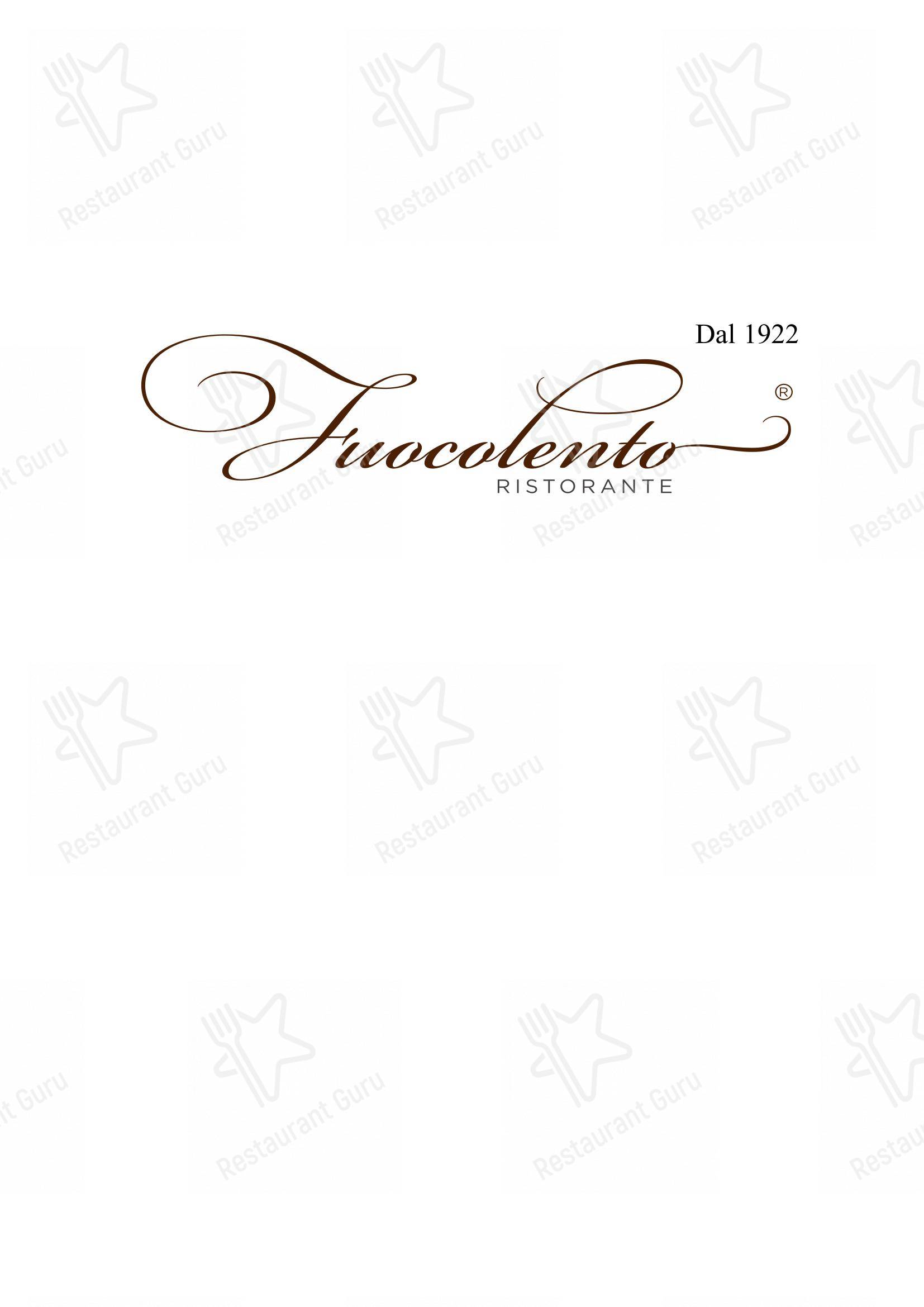 Fuocolento in Roma - Menu