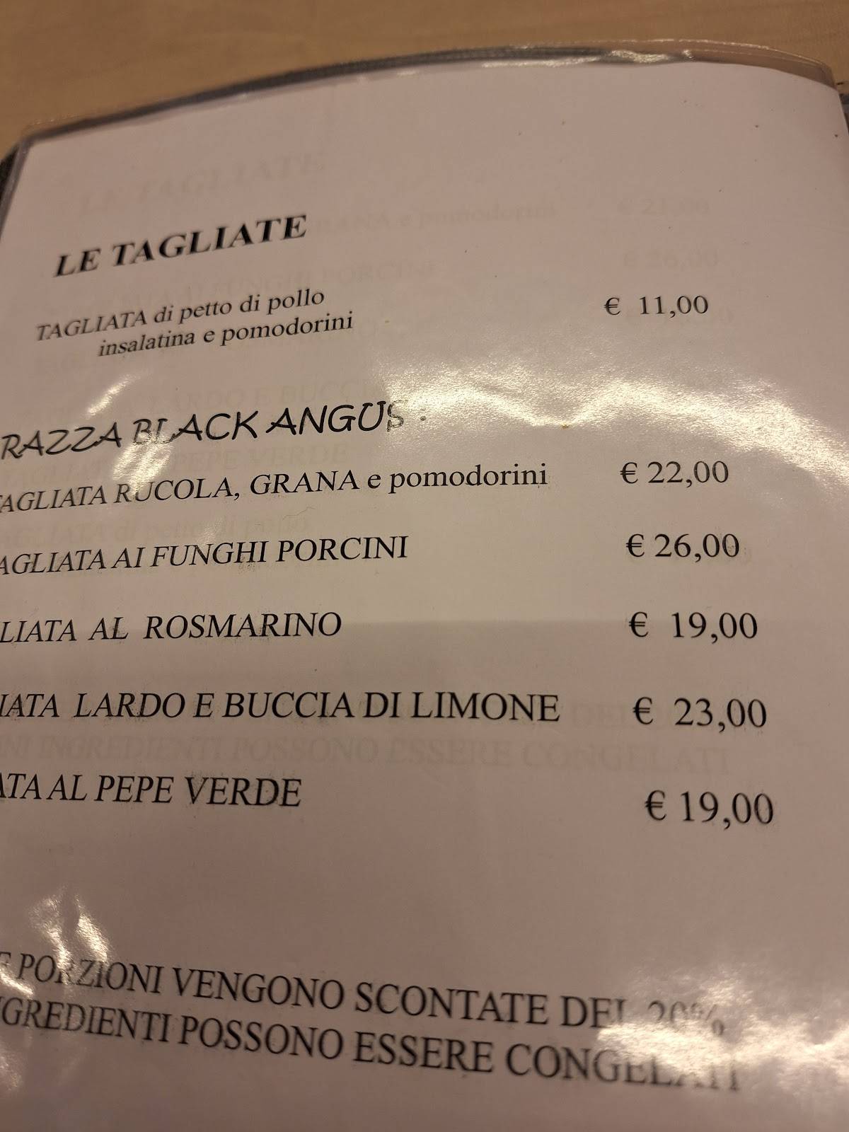 Menu di Ristorante Il Focolare 