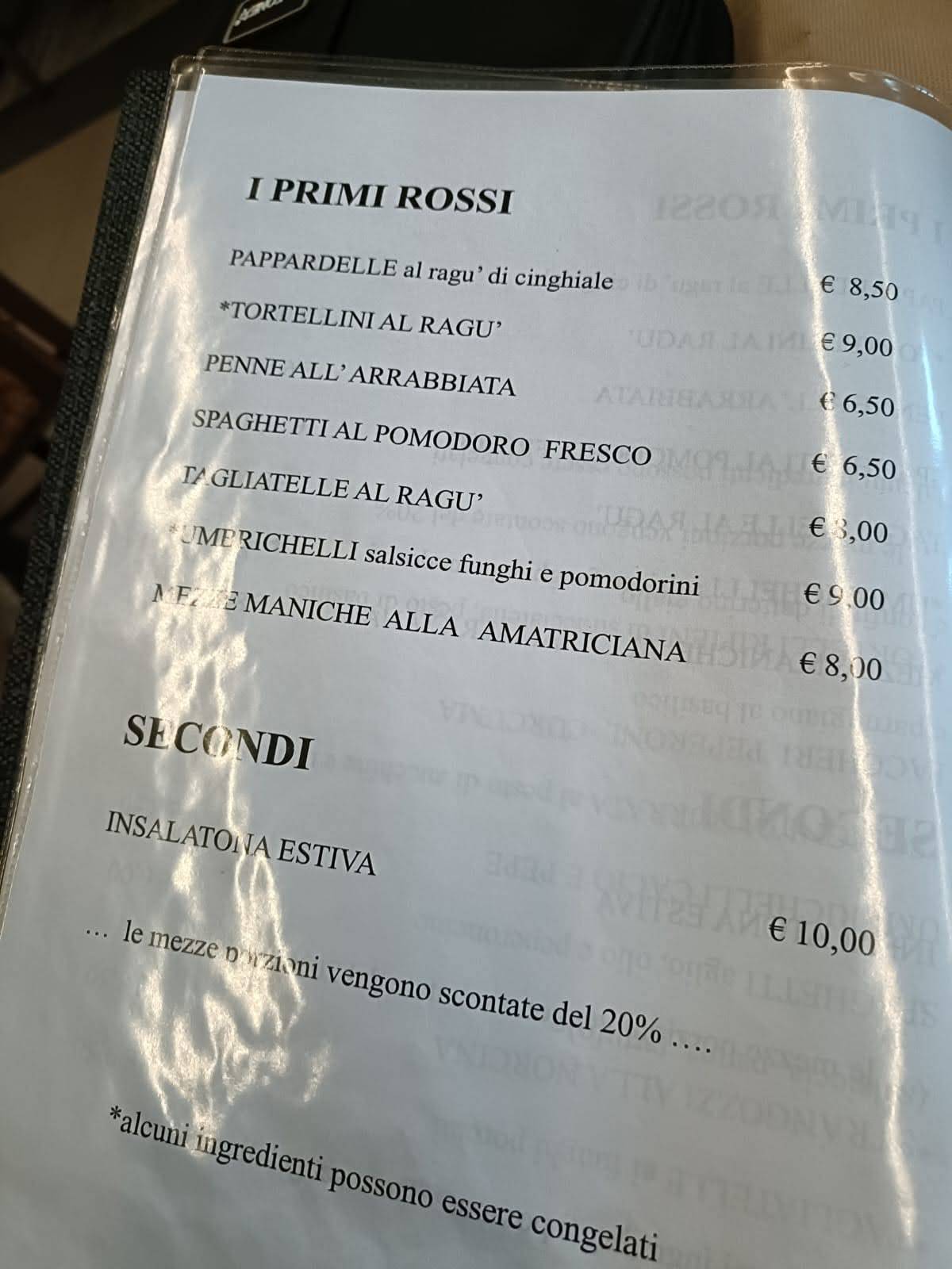 Menu di Ristorante Il Focolare 