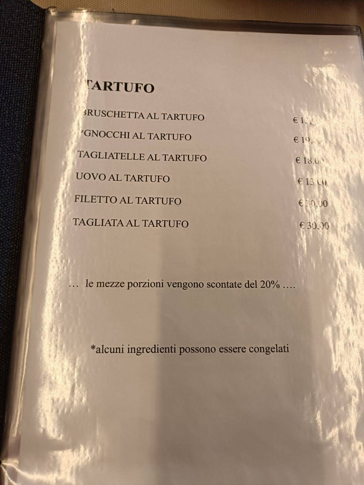 Menu di Ristorante Il Focolare 