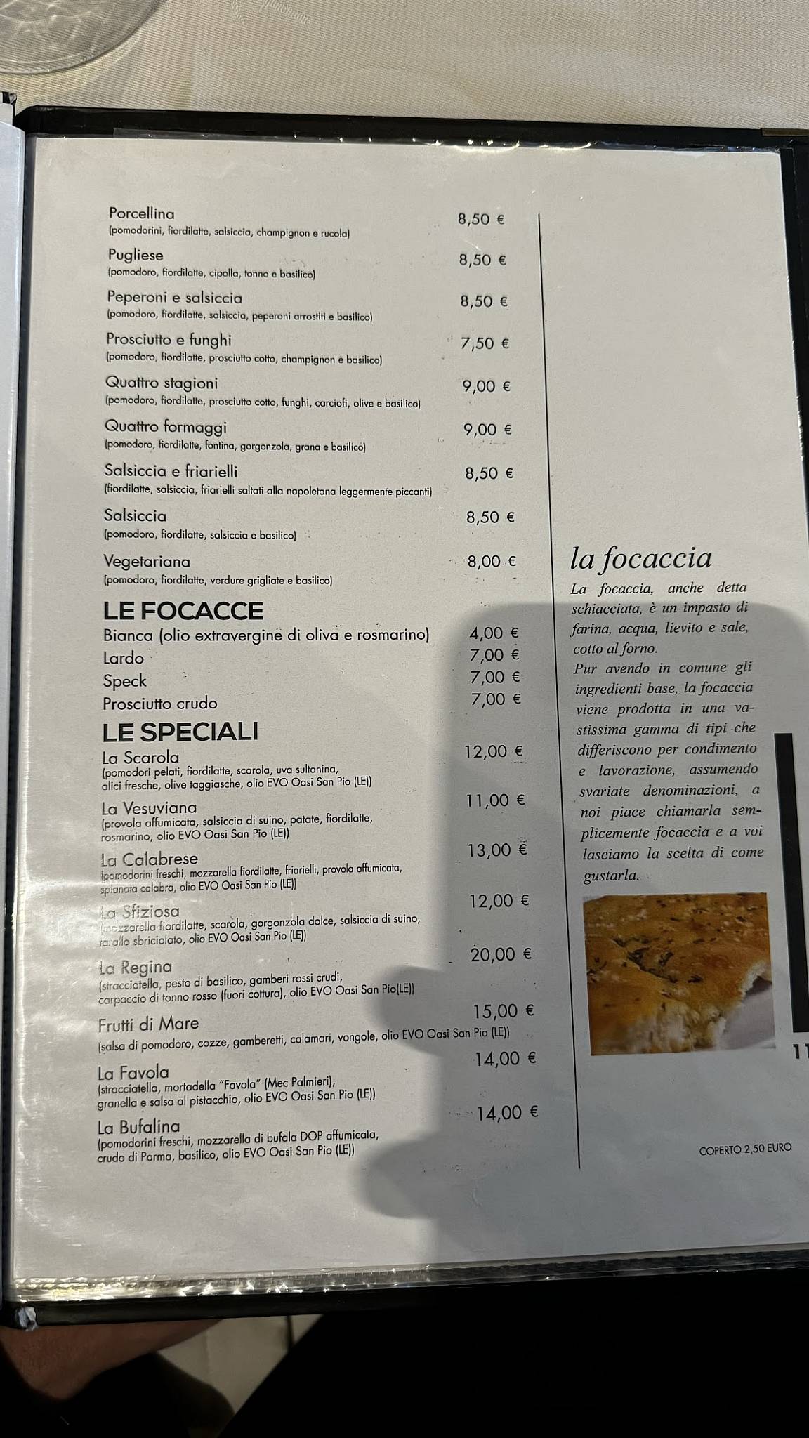 Menu di Il Pacchero 