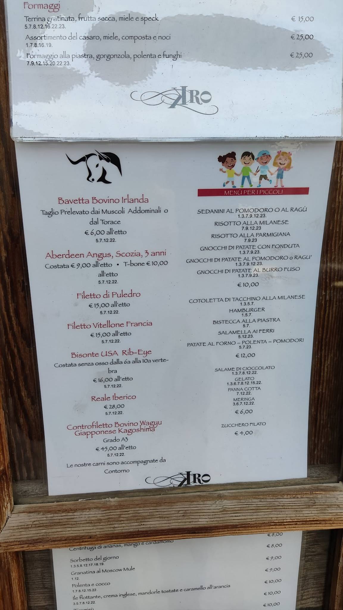 Menu di Ristorante Kro 