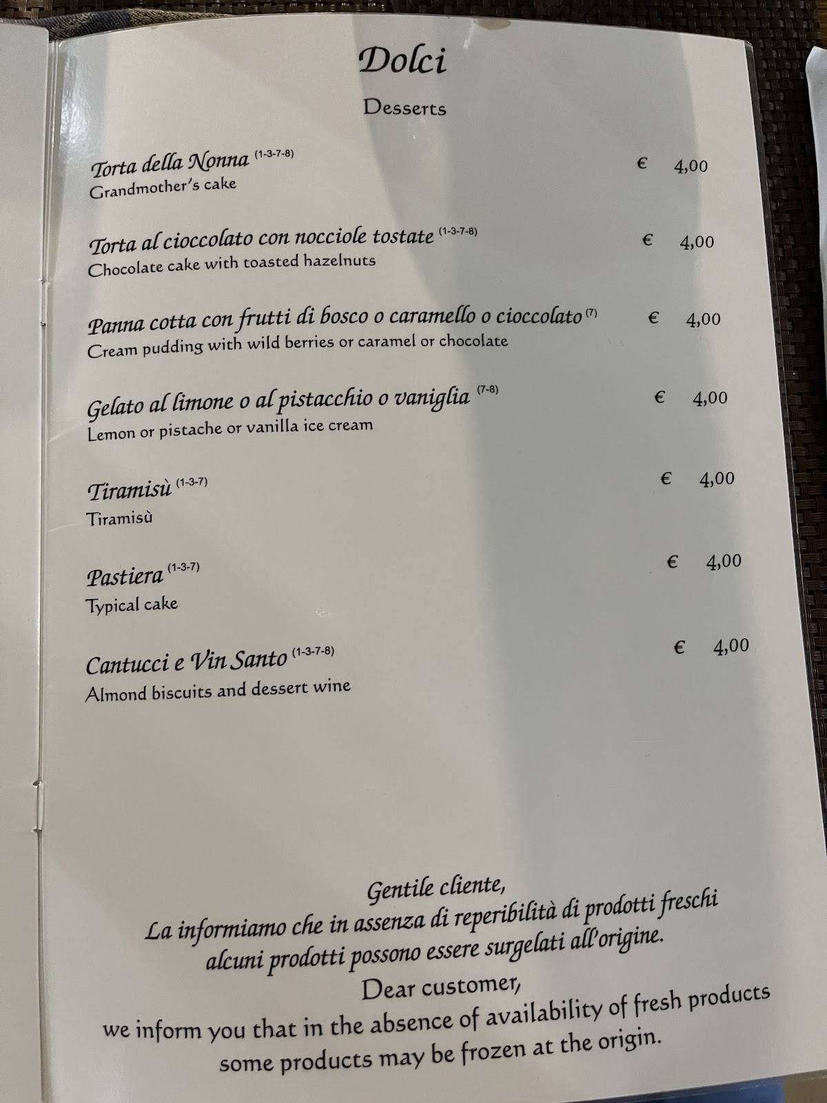 Menu de Ristorante L`Astronave