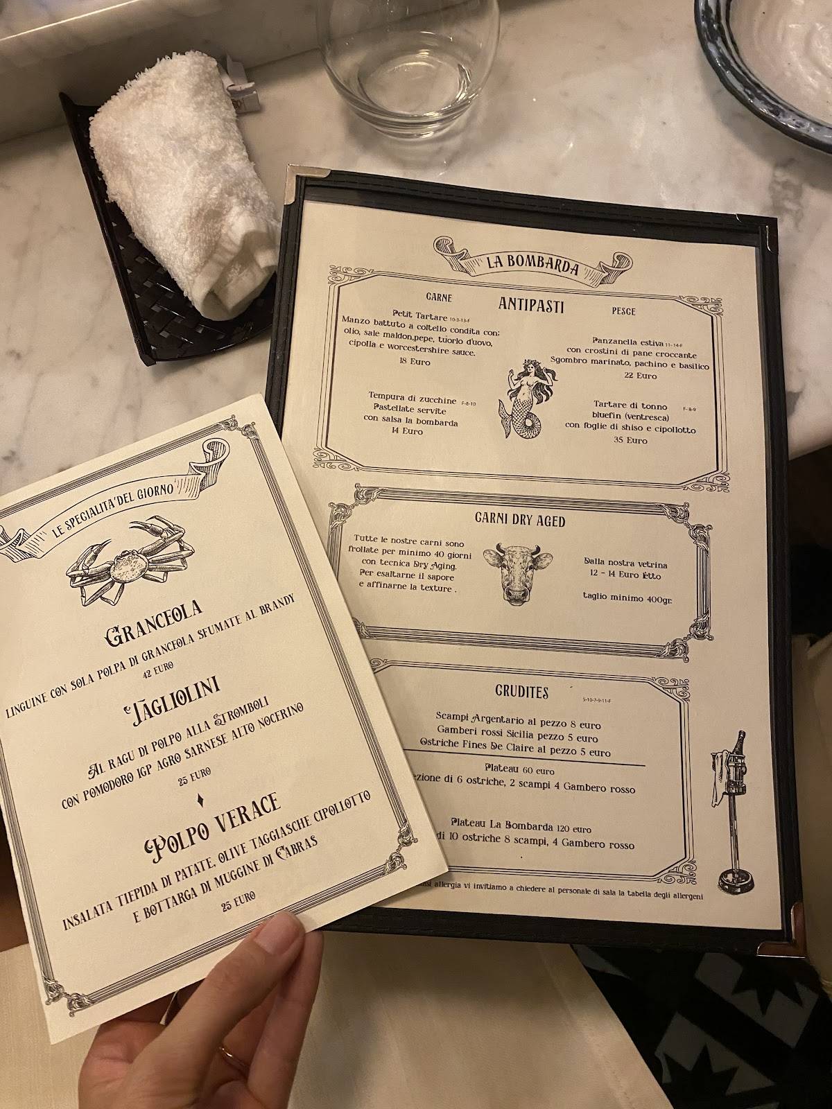 Menu di Ristorante La Bombarda 