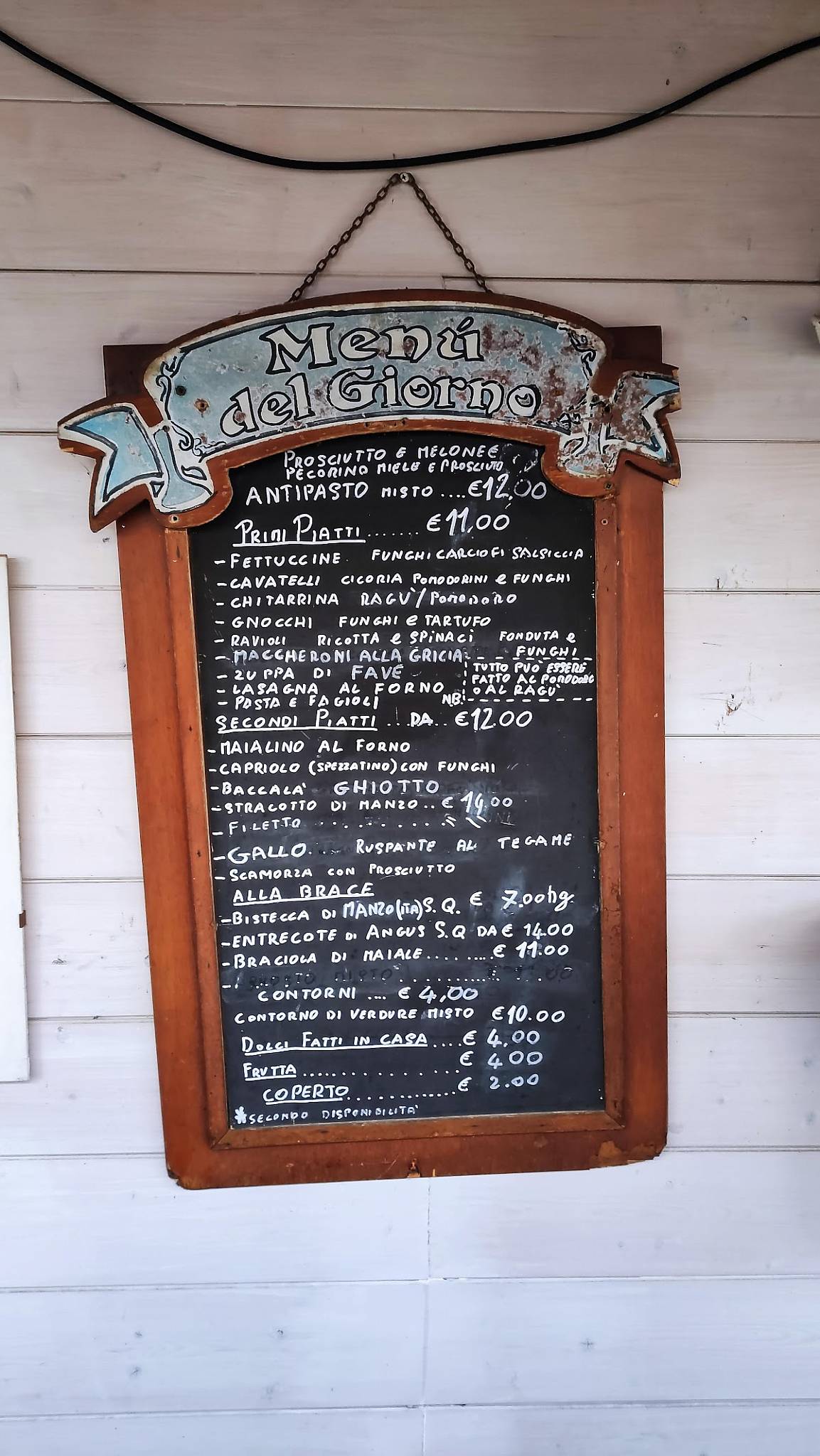 Menu di Ristorante La Botte 