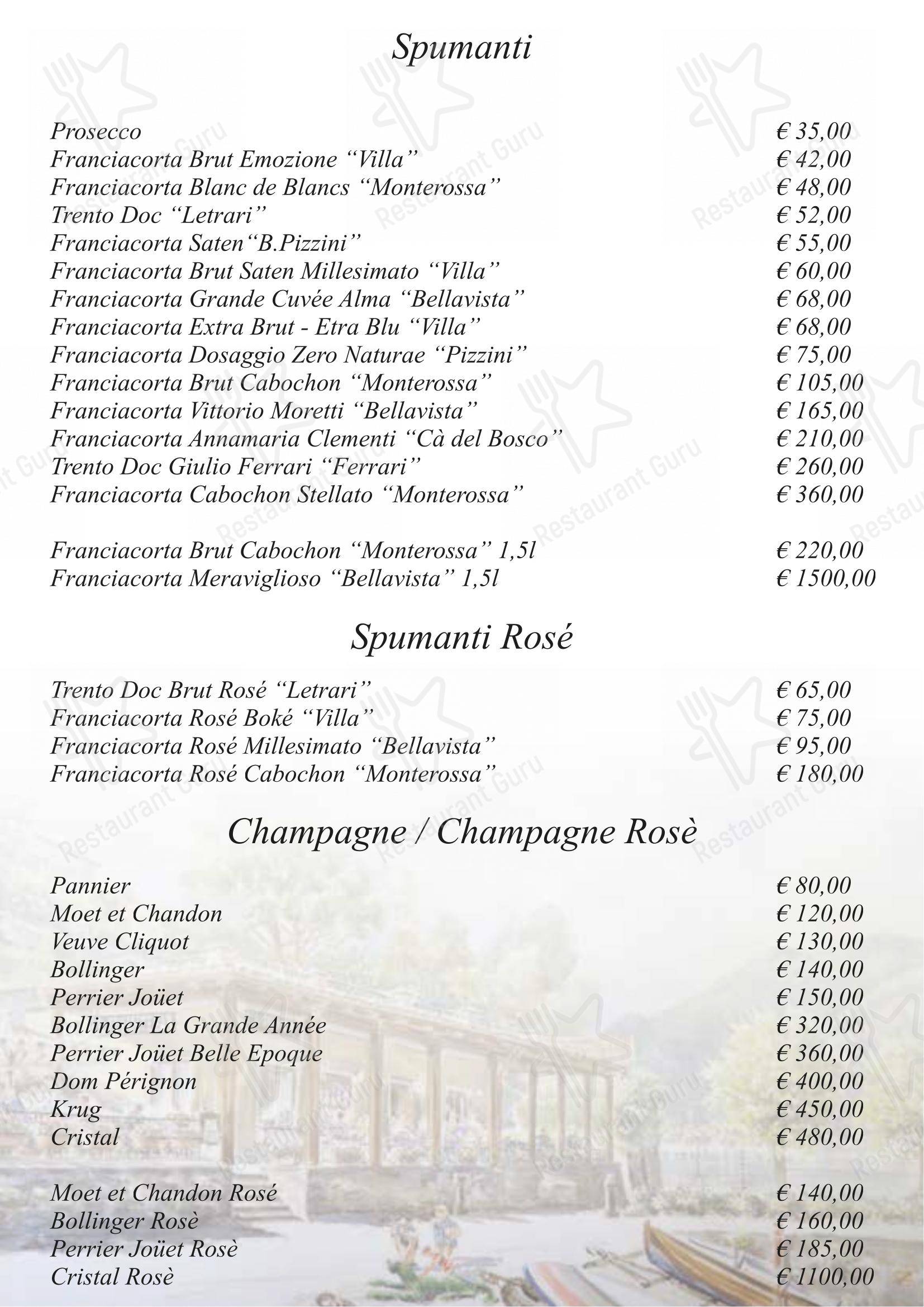 Коктейльная карта per Ristorante La Punta in Bellagio